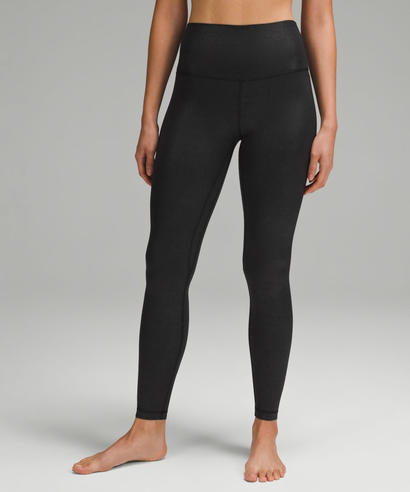 Lululemon | Women's Align Ribbed High-Rise Pant 28"L Shine Black