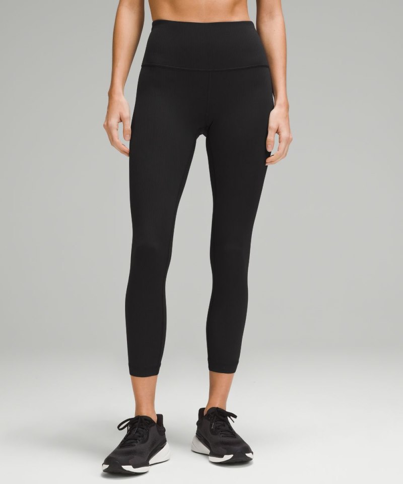 Lululemon | Women's Wunder Train High-Rise Ribbed Crop 23"L Black