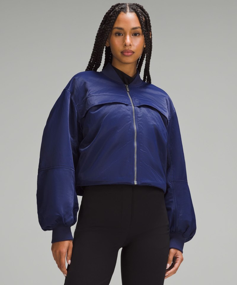 Lululemon | Women's Insulated Ruched Bomber Jacket Night Sea