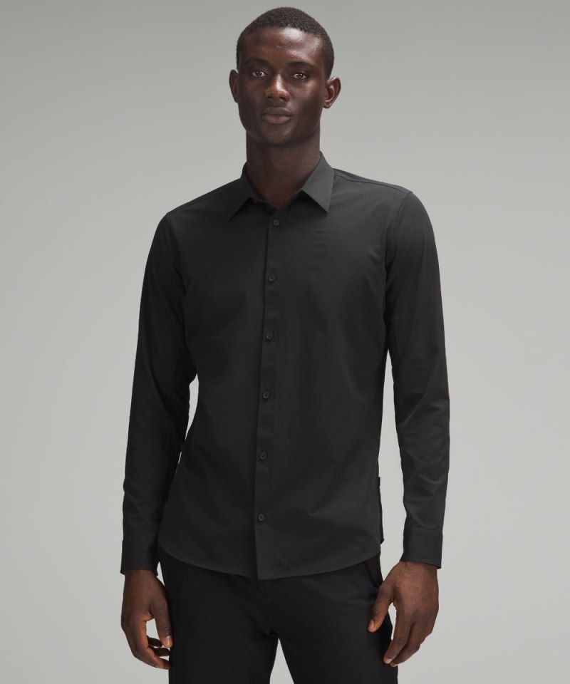 Lululemon | Men's New Venture Slim-Fit Long-Sleeve Shirt Black