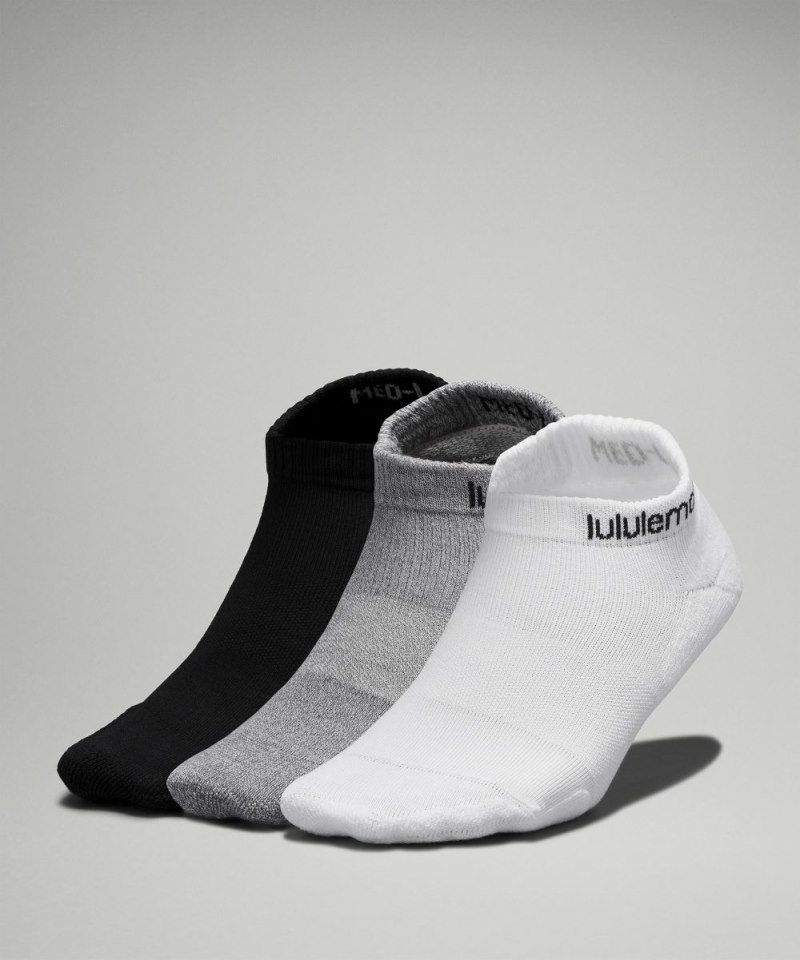 Lululemon | Women's WoDaily Stride Comfort Low-Ankle Socks 3 Pack White / Heather Grey / Black