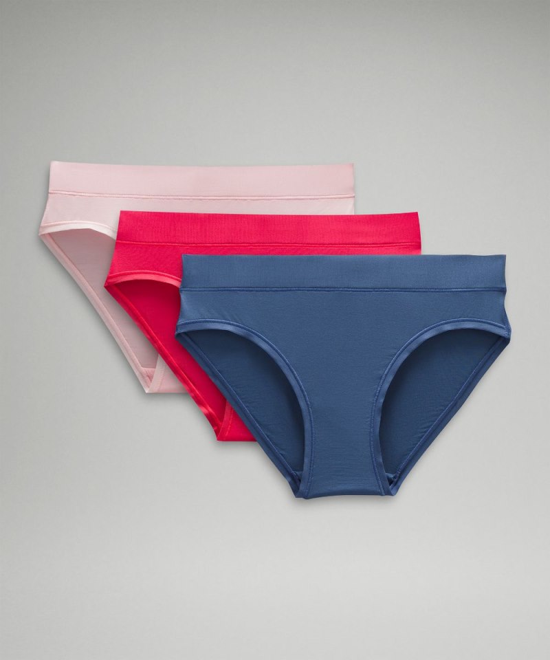 Lululemon | Women's UnderEase Mid-Rise Bikini Underwear 3 Pack O