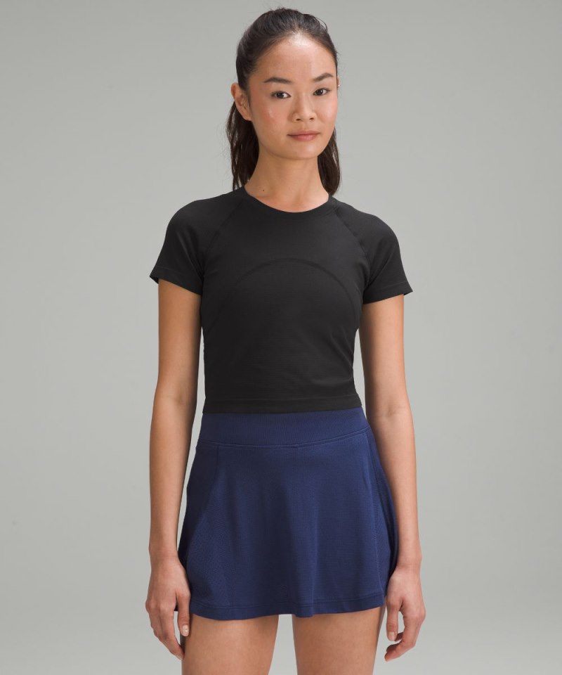 Lululemon | Women's Swiftly Tech Cropped Short-Sleeve Shirt 2.0 Black / Black (not available)