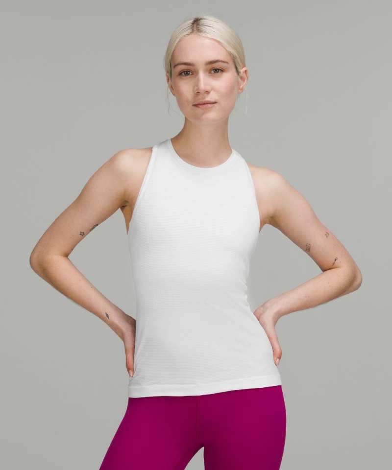 Lululemon | Women's Swiftly Tech High-Neck Tank Top 2.0 Race Length White / White