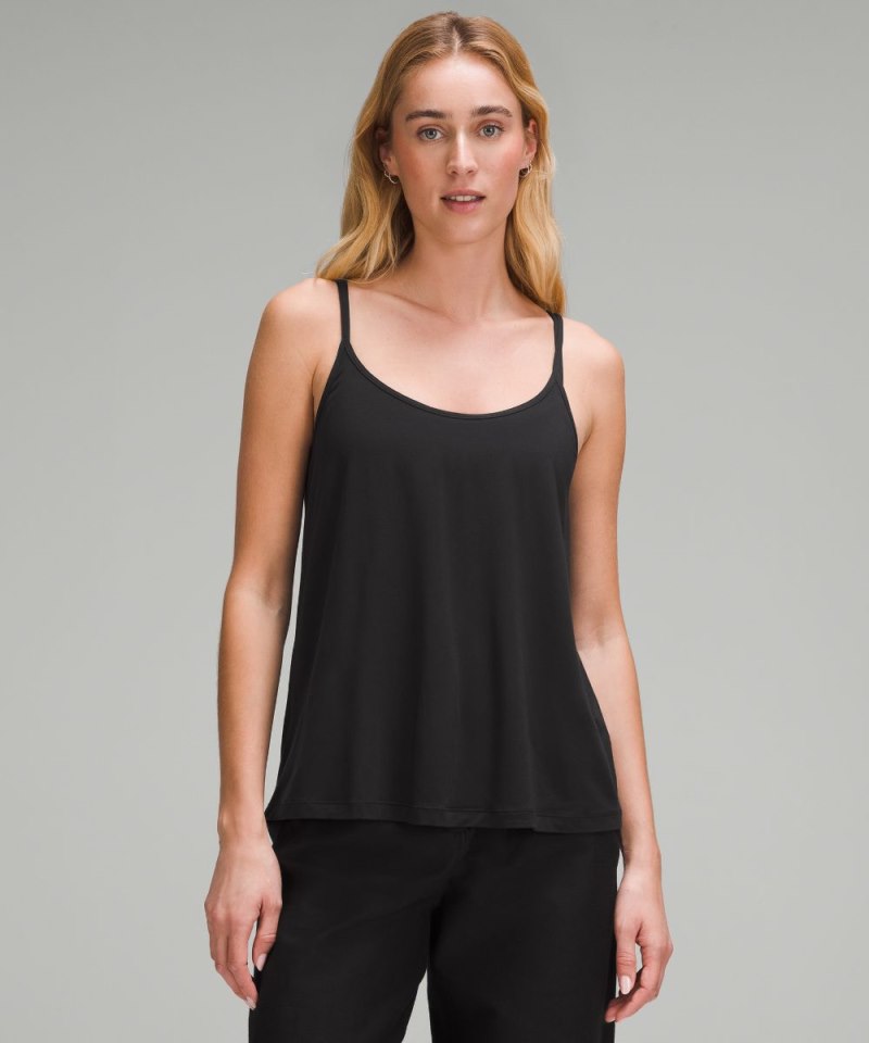 Lululemon | Women's Modal Silk-Blend Spaghetti Strap Tank Top Black