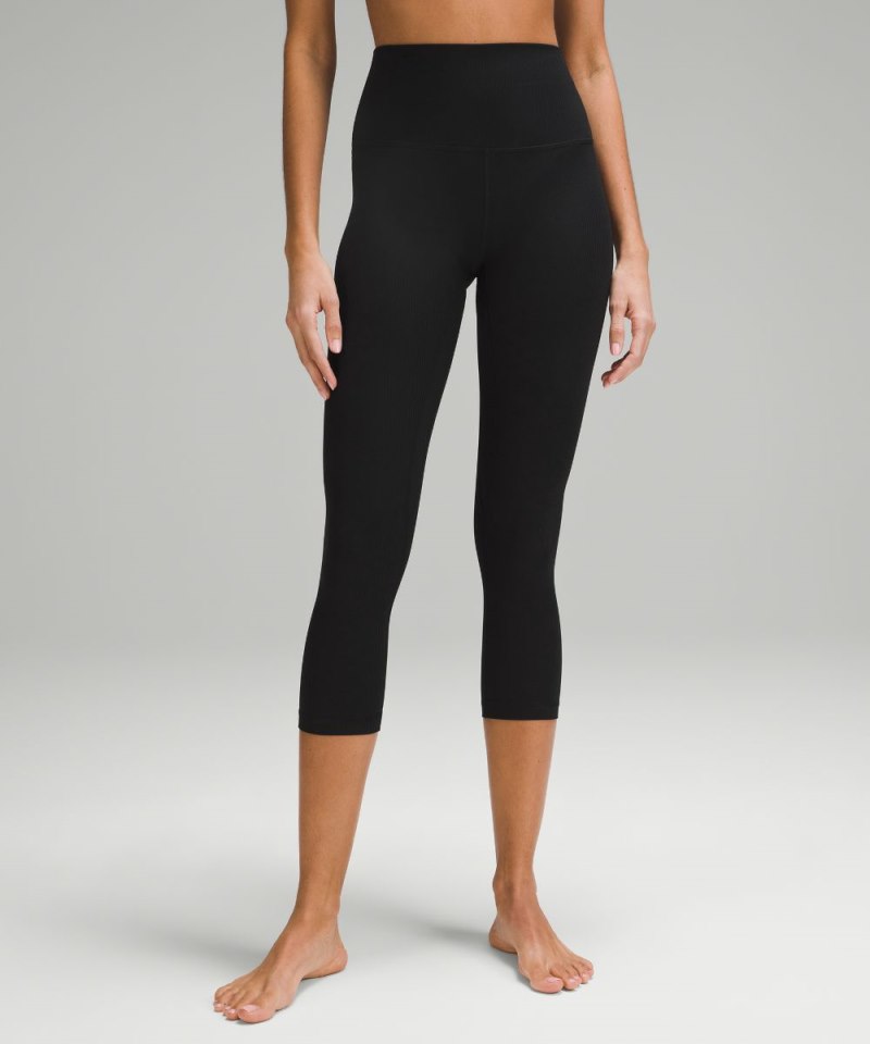 Lululemon | Women's Align High-Rise Ribbed Crop 23"L Black