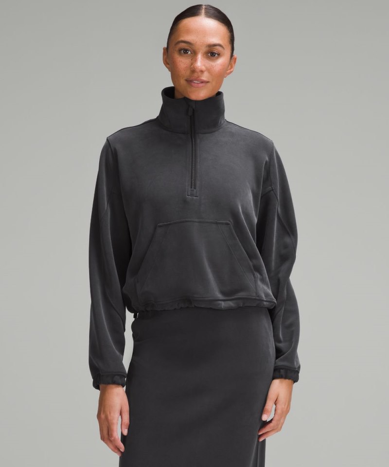 Lululemon | Women's Brushed Softstreme Half Zip Black