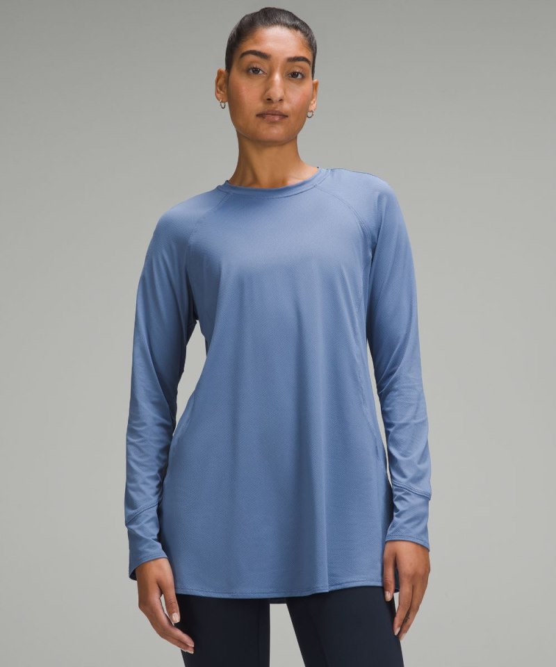 Lululemon | Women's Abrasion-Resistant High-Coverage Long-Sleeve Shirt Oasis Blue