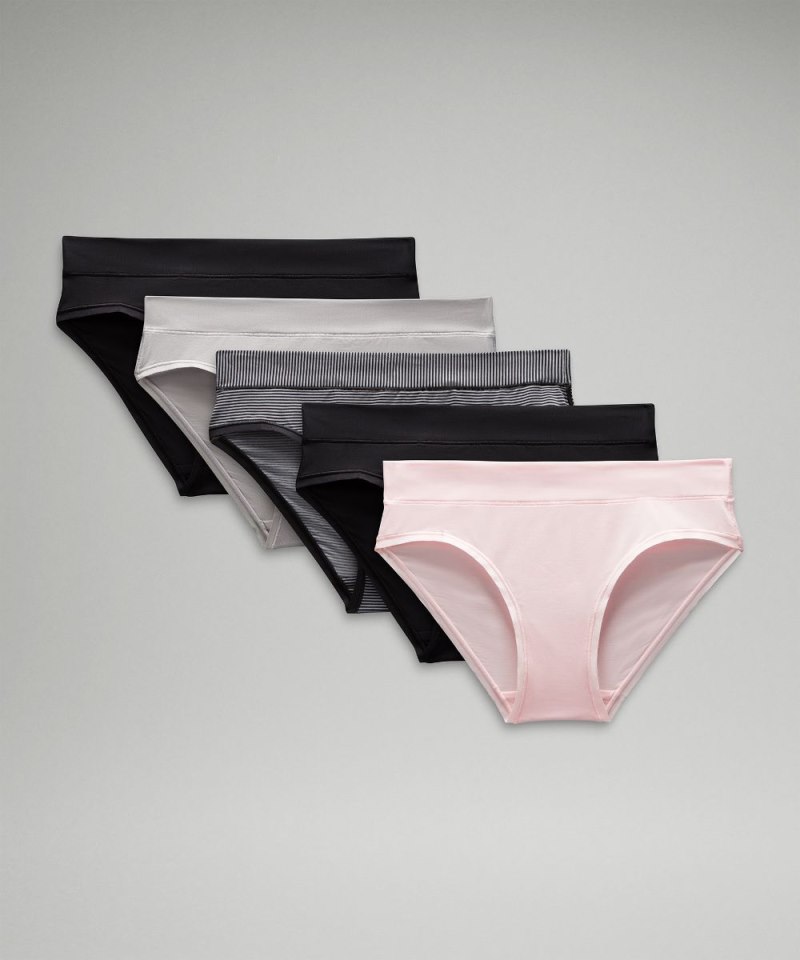 Lululemon | Women's UnderEase Mid-Rise Bikini Underwear 5 Pack S