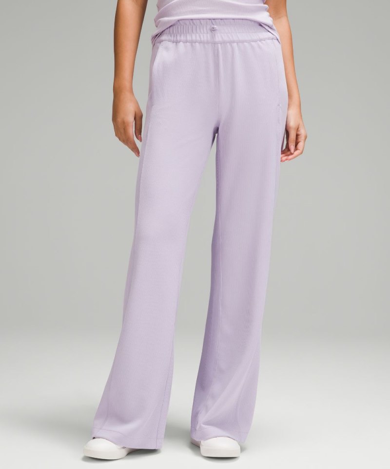 Lululemon | Women's Ribbed Softstreme Mid-Rise Pant 32"L Lilac Ether