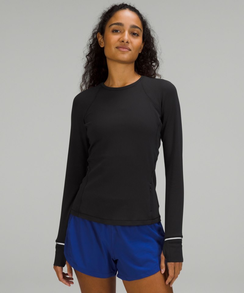 Lululemon | Women's It's Rulu Ribbed Long-Sleeve Shirt Black