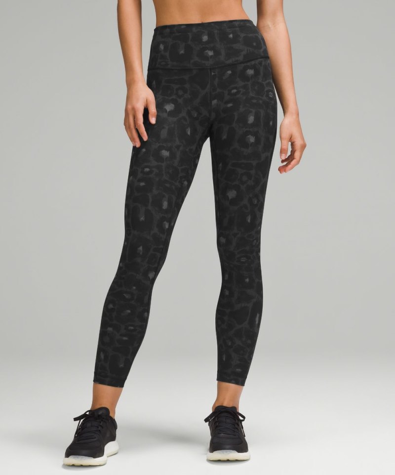 Lululemon | Women's Wunder Train High-Rise Tight 25"L Spray Leopard Black Multi (not available)