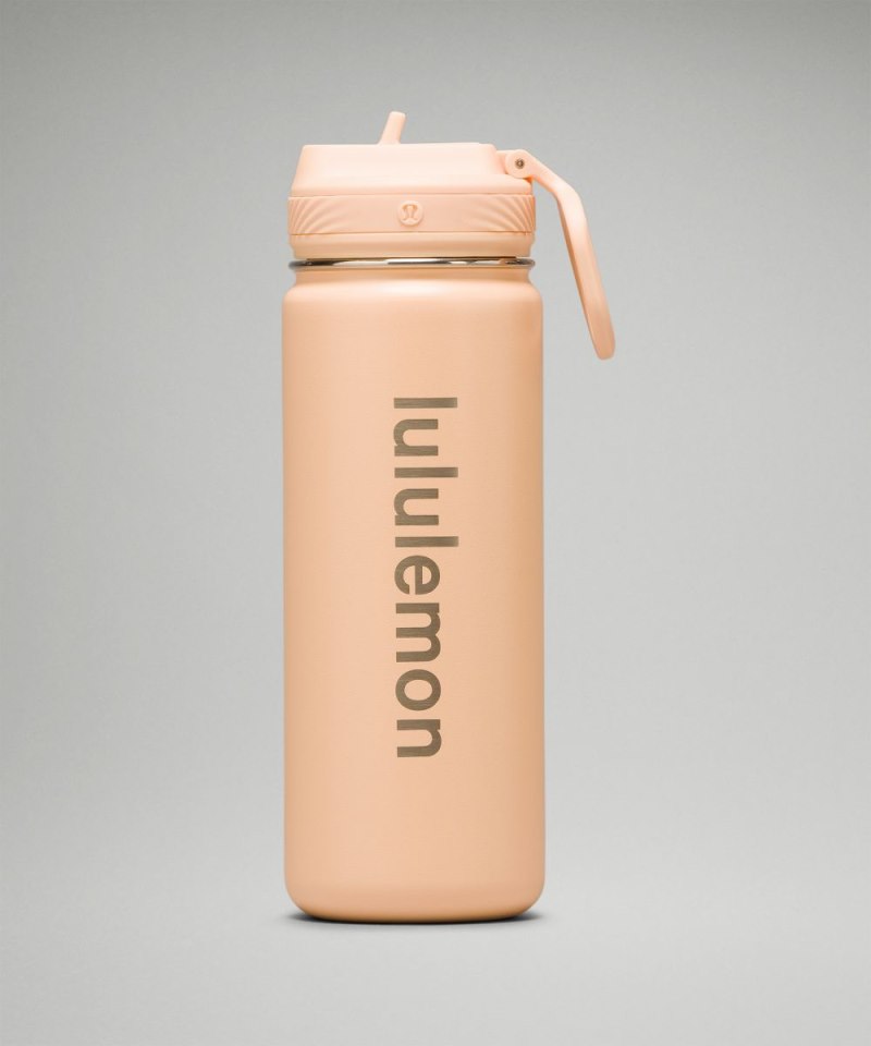 Lululemon | Men's Back to Life Sport Bottle 18oz Straw Lid Peach Bellini