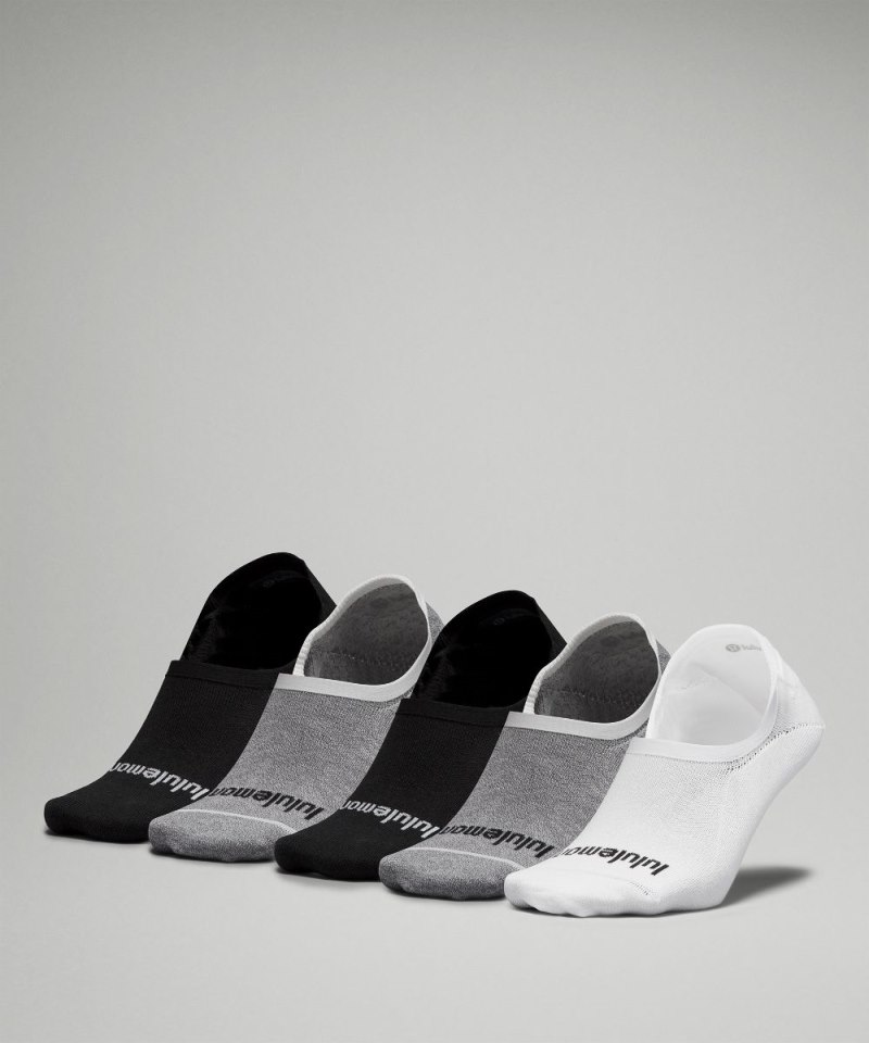 Lululemon | Men's Daily Stride Comfort No-Show Socks 5 Pack Black / Heather Grey / White