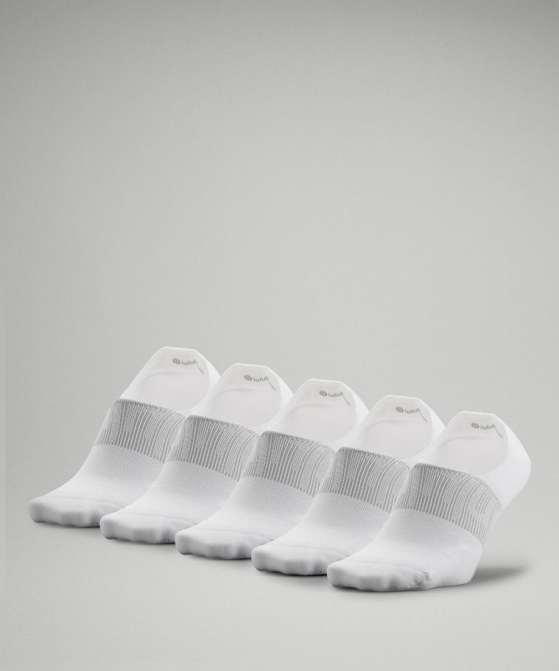 Lululemon | Men's Power Stride No-Show Socks with Active Grip 5 Pack White