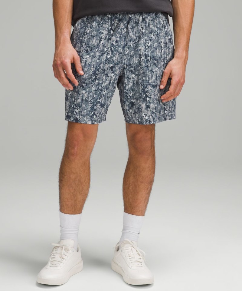 Lululemon | Men's Bowline Short 8"L Stretch Ripstop Flower Glide Mini True Navy Multi