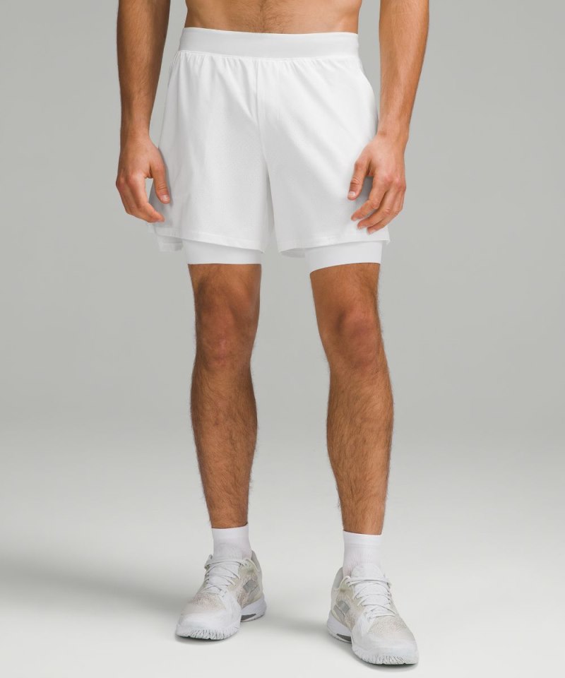 Lululemon | Men's Vented Tennis Short 6"L White