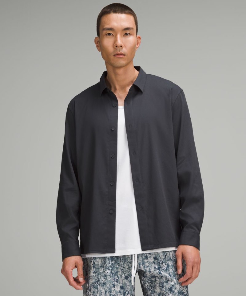 Lululemon | Men's Relaxed-Fit Long-Sleeve Button-Up Obsidian