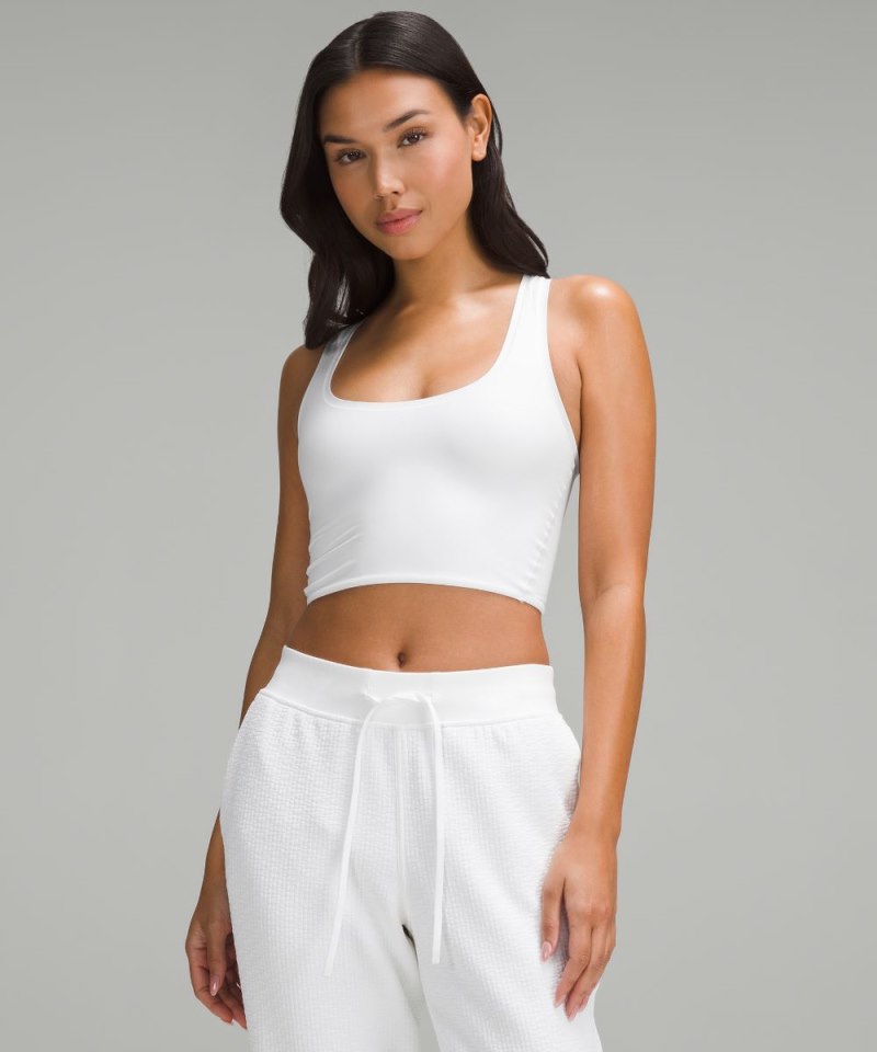 Lululemon | Women's Wundermost Ultra-Soft Nulu Scoop-Neck Cropped Tank White