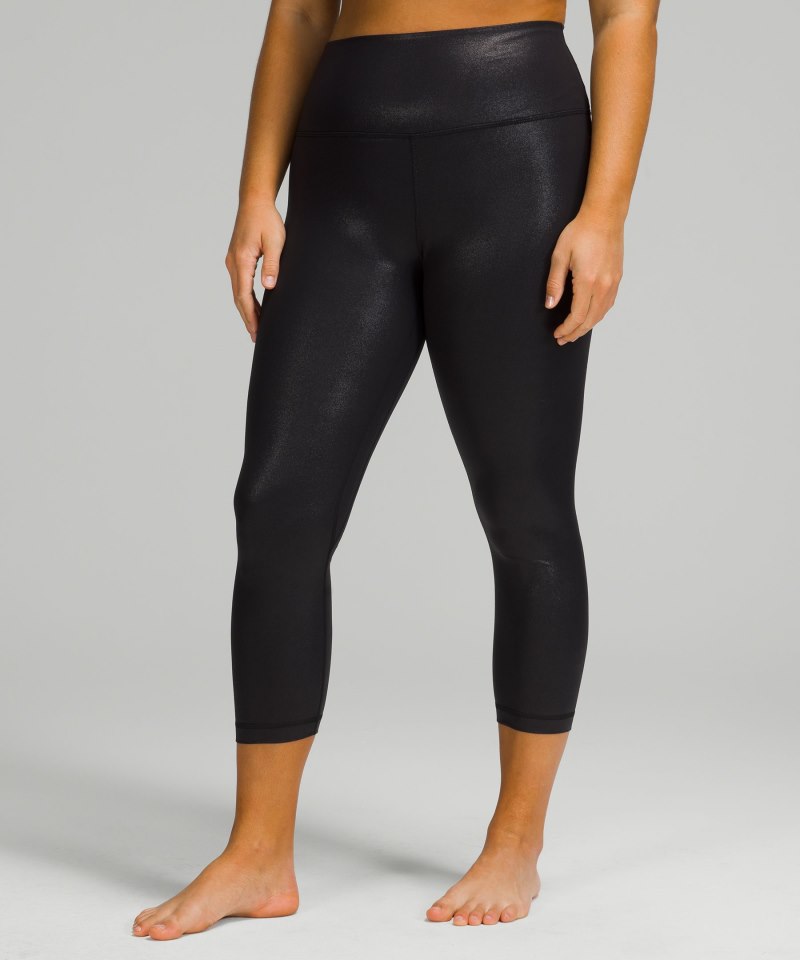 Lululemon | Women's Align High-Rise Crop 23"L Shine Radiate Foil Print Black