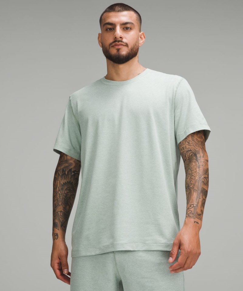 Lululemon | Men's Soft Jersey Short-Sleeve Shirt Heathered Palm Court / Heathered Frosted Jade