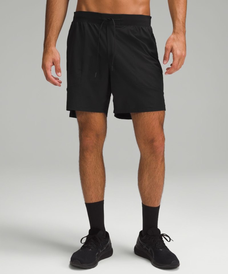 Lululemon | Men's License to Train Linerless Short 7"L Graphic Black