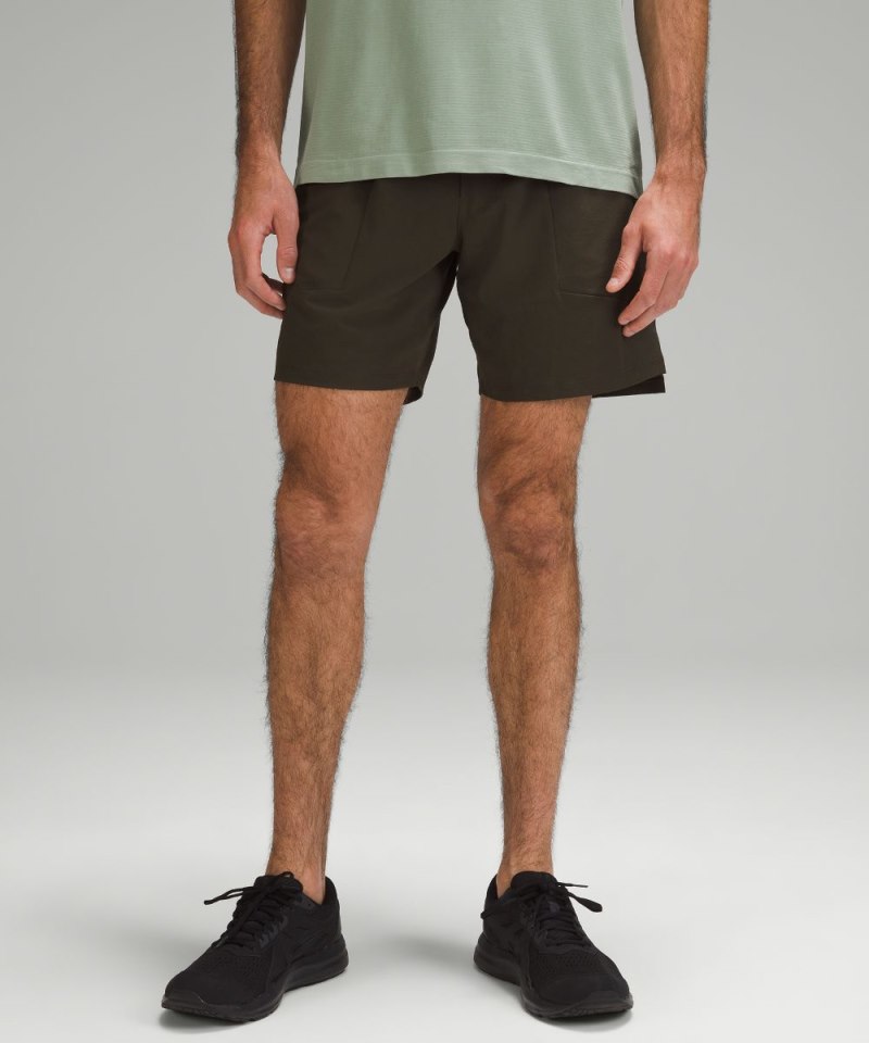 Lululemon | Men's License to Train Linerless Short 7"L Dark Olive