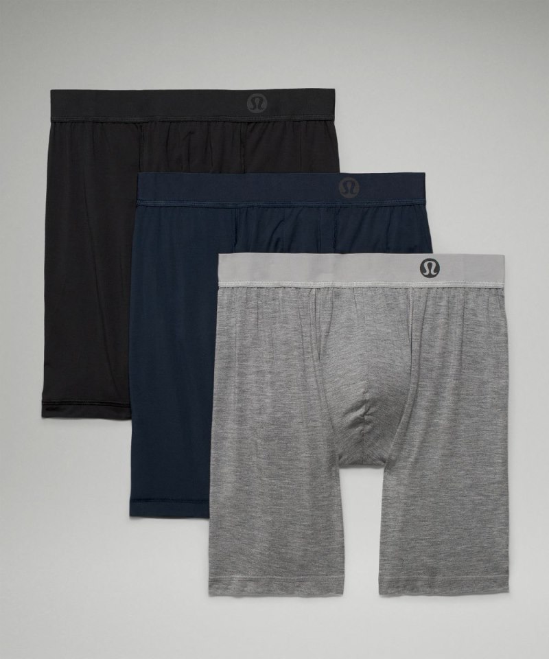 Lululemon | Men's Always In Motion Long Boxer 7"L 3 Pack Black /