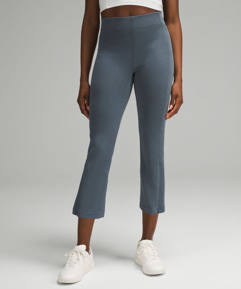 Lululemon | Women's Ribbed Softstreme Zip-Leg High-Rise Cropped